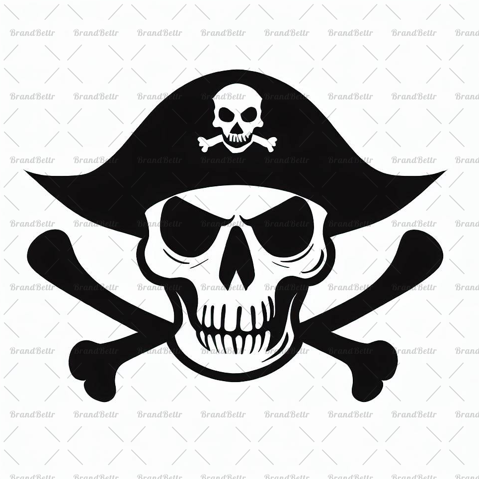 Piratenschädel und gekreuzte Knochen